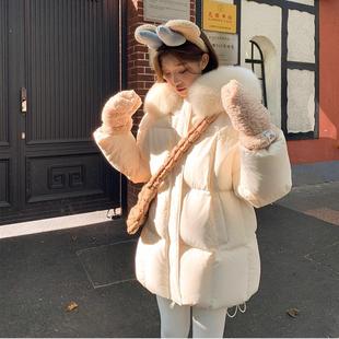 莫斯科的冬 90白鸭绒狐狸毛领短款/中长款加厚时尚羽绒服女25冬季