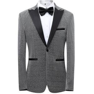 男士歌手闪亮修身正装西服外套婚礼演出主持礼服伴郎西装X55P100图片