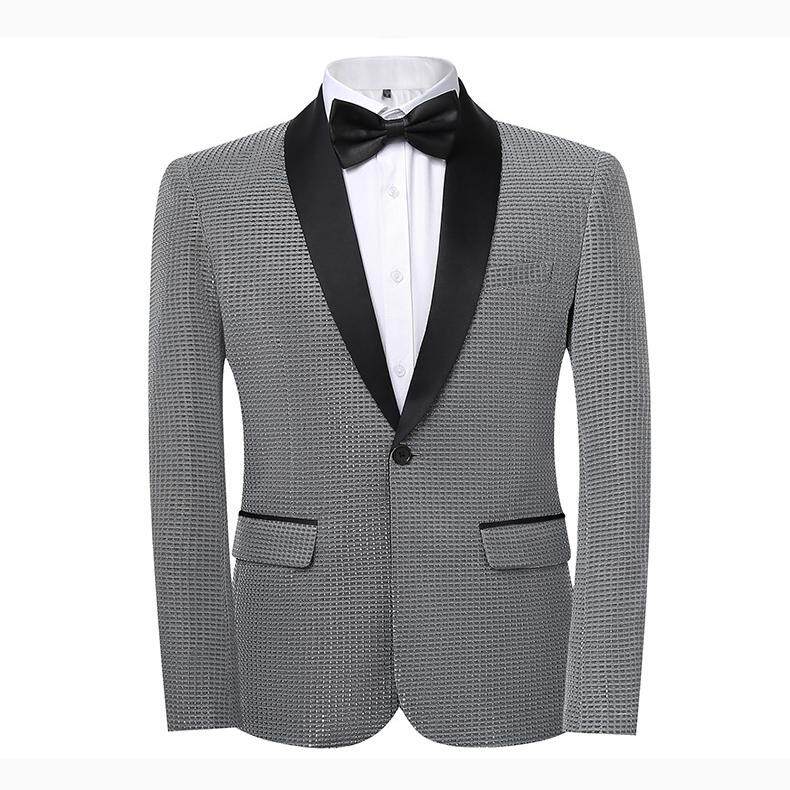 新郎西服男士西装套修身结婚礼服商务休闲帅气西装男X41特P100图片