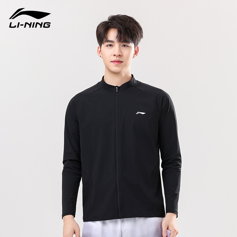 李宁泳衣男士长袖上衣2026新款游泳馆海边沙滩冲浪潜水防晒游泳衣