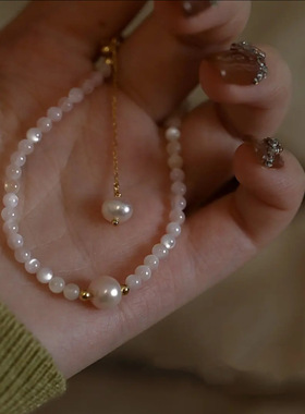 贝壳珠淡水珍珠气质手链项链