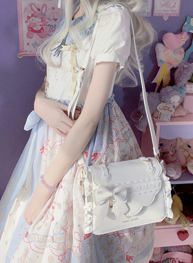 樱桃酱痛包通勤原创经典优雅蝴蝶结Lolita女包小食量手提单肩包