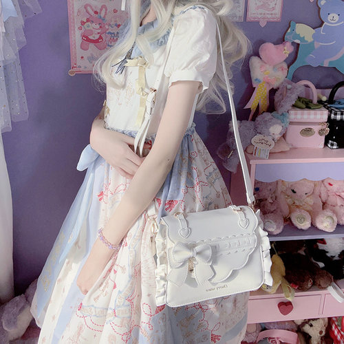 樱桃酱手提蝴蝶结原创设计腋下包