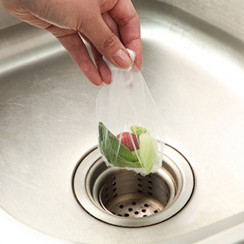 厨房用品过滤网100只装 厨房水槽手提式漏网过滤网垃圾袋