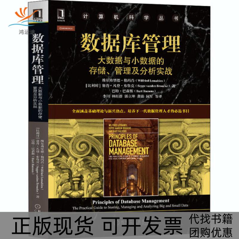 【正版书包邮】数据库管理大数据与小数据的存储管理及分析实战维尔弗里德勒玛肖机械工业出版社