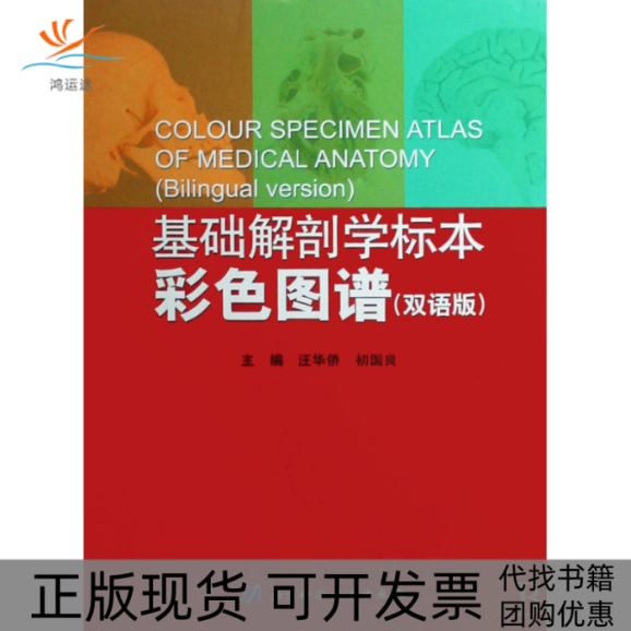 【正版书包邮】基础解剖学标本彩色图谱双语版初国良汪华侨北京科学技术出版社