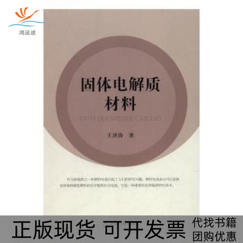 【正版书包邮】固体电解质材料王洪涛中国书籍