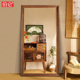 伯仑 店民宿超大落地全身镜子 实木覆古全身镜家用全身镜挂墙服装