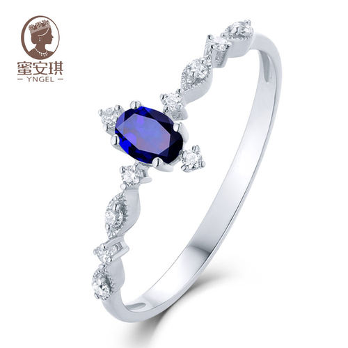 yngel蜜安琪新品定制蓝宝石戒指