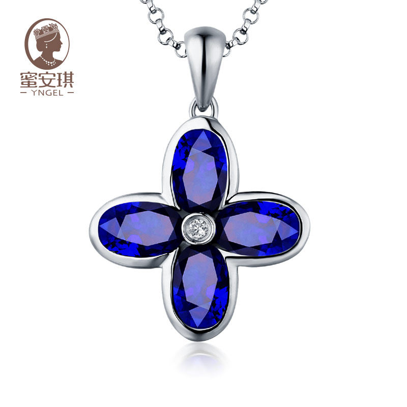 蜜安琪 1.92~2.43CT蓝宝石吊坠 18K金镶嵌彩宝吊坠项链|msdalam kategori barang kemas/berlian/Emerald/emas, batu-batu berwarna/batu permata, Neckwear - dari Buy2taobao.com untuk memberikan perkhidmatan ejen Taobao profesional membeli