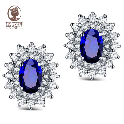 蜜安琪克拉彩色耳饰可定制18k金