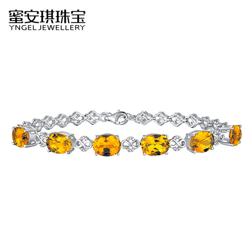 yngel/蜜安琪黄水晶彩色宝石手链
