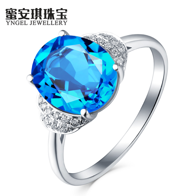 蜜安琪克拉18k金彩色托帕石戒指