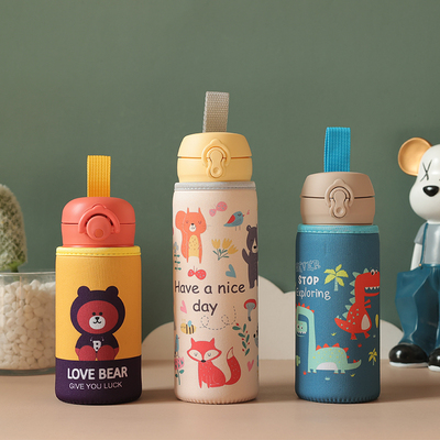 卡通手提杯套 膳某师 350 400ml JNL500毫升保温杯手提水杯保护套