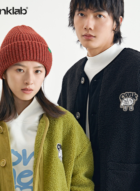 CONKLAB可可羊摇粒绒宽松外套男冬季潮牌休闲保暖抓绒外套情侣衫
