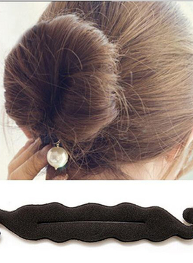 韩国珍珠盘发器发饰日韩头饰品丸子头公主头发花苞头韩式发圈工具