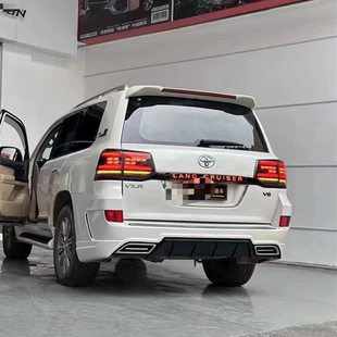兰德酷路泽车顶翼08-23新款陆巡lc200改装运动原厂款带灯定风翼