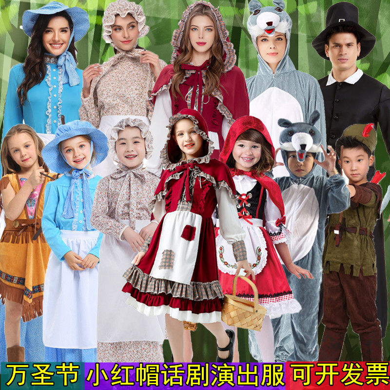 大灰狼扮演女妈妈猎人奶奶表演衣图片