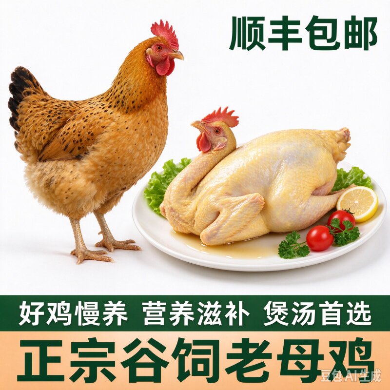 老母鸡 新鲜宰杀黄油老母鸡正宗2年月子鸡土鸡黄油母鸡顺丰包邮
