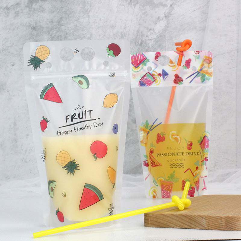 一次性饮料袋酸梅汤创意奶茶袋子果汁袋奶昔便携自封饮品打包袋子