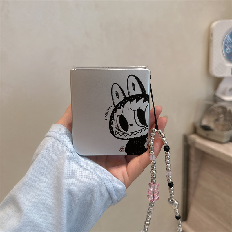线条拉布布电镀折叠屏手机壳