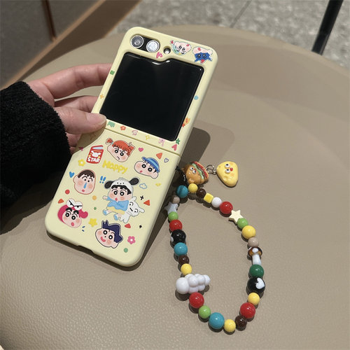 彩色奶油小新折叠屏手机壳