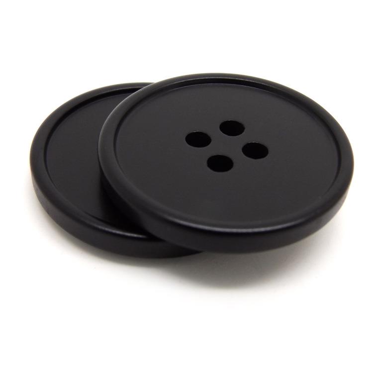 时尚男女大衣纽扣 黑色哑光四眼扣子 大衣外套西服西装风衣钮扣