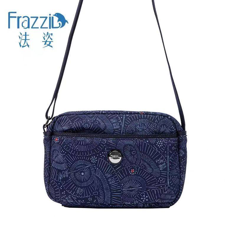 Frazzil法姿斜挎包女新品休闲尼龙布包轻便女士时尚单肩小挎包潮