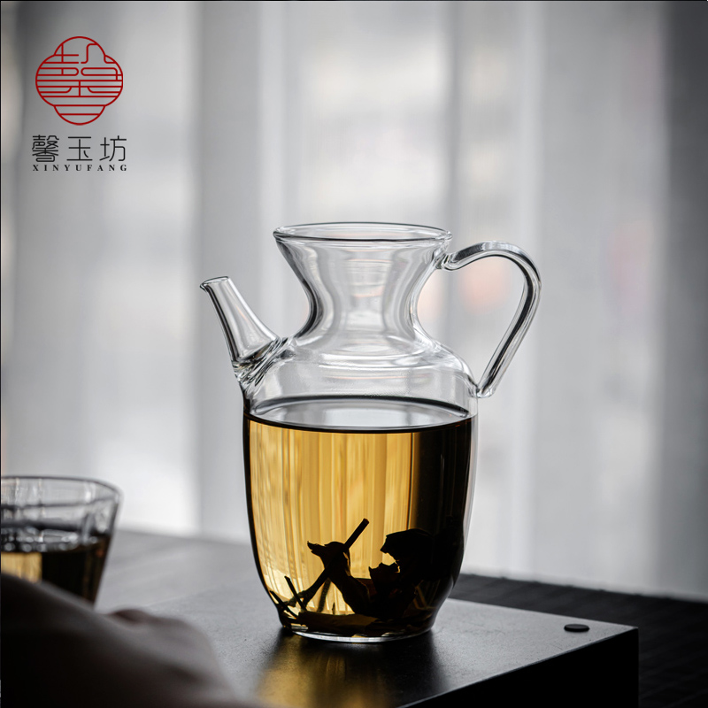 日式仿宋家用泡绿茶执壶玻璃公道杯耐热分茶器茶具透明泡茶醒酒壶