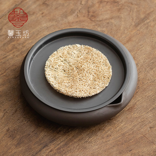 沥水合金盖储水紫砂壶承养壶盘