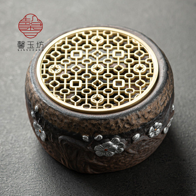 馨玉坊复古梅花温茶炉蜡烛煮茶炉子保温炉家用茶加热底座暖茶炉,餐饮具,茶道/零配,淘宝优惠券,粉丝福利购,淘宝优惠卷