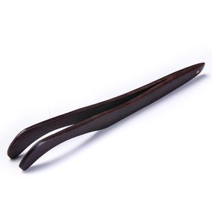 馨玉坊  黑檀木茶勺茶铲茶匙实木茶夹功夫茶道六君子配件镊子夹子