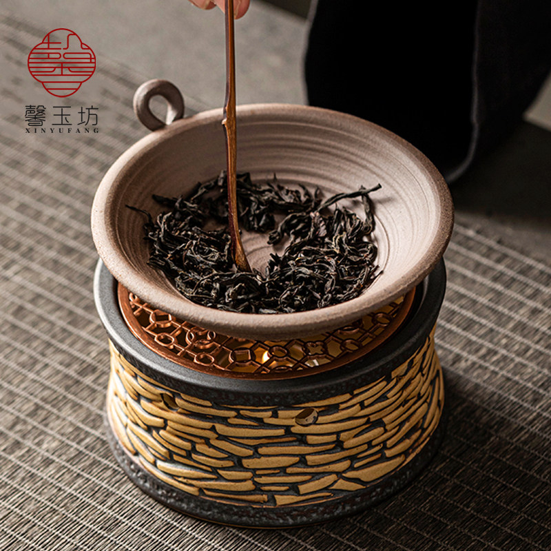 粗陶复古焙茶炉子蜡烛加热烤茶提香器温茶炉公杯围炉茶水保温底座,餐饮具,茶道/零配,淘宝优惠券,粉丝福利购,淘宝优惠卷