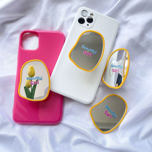 镜子可伸缩ins风黏贴气囊支架