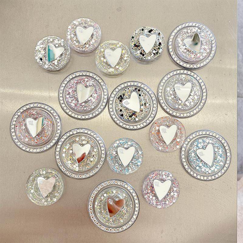 水钻磁吸滴胶亮片爱心镜子气囊支架伸缩韩国ins风粘贴指环扣,3C数码配件,手机支架/手机座,淘宝优惠券,粉丝福利购,淘宝优惠卷