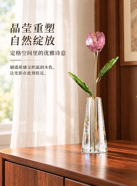 北欧简约透明玻璃花瓶水养鲜花
