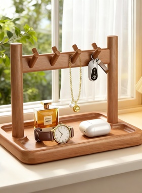 实木桌面收纳架多功能展示架