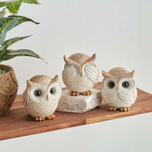 不看不听不说猫头鹰艺术摆件客厅轻奢高档玄关酒柜电视柜装饰礼品