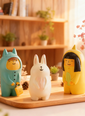 可爱卡通动物摆件桌面装饰品