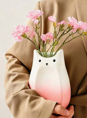 喵~创意可爱猫咪花瓶摆设