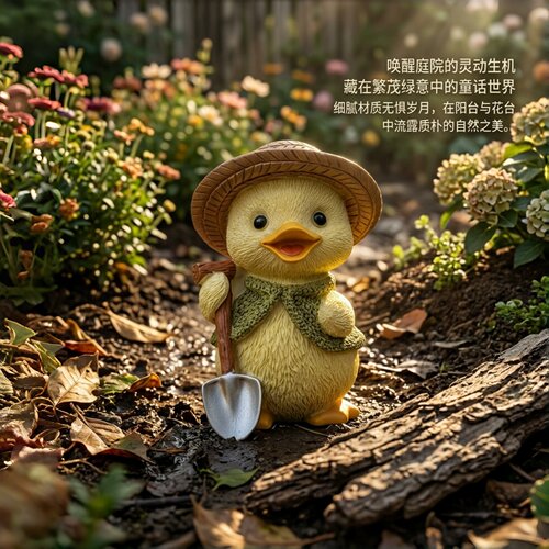 可爱小鸭子摆件阳台花盆载装饰品花园庭院幼儿园民宿家居造景摆设 - 封面