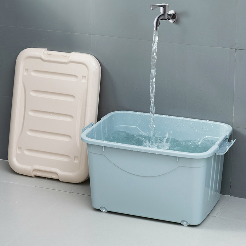 加厚塑料桶水箱长方形家用大号水桶储水用桶洗澡储水箱带盖大容量