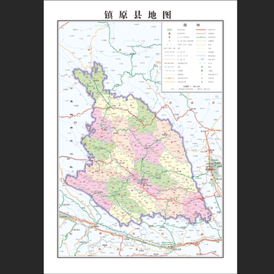 甘肃镇原县地图高清电子版矢量行政图市县街交通路线素材设计文件