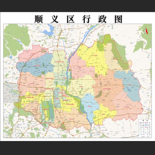 北京顺义区地图高清电子版大尺寸高清地图jpg素材设计文件