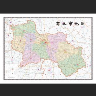 河南省商丘市地图高清电子版行政图市县街交通路线素材设计文件