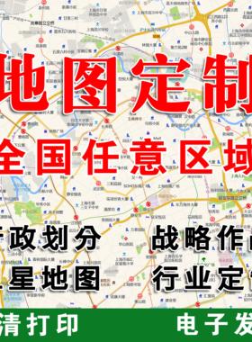 地图定制高清打印电子版挂图设计