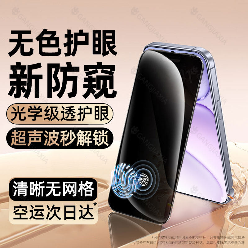 柠乐适用荣耀600Pro防窥钢化膜图片