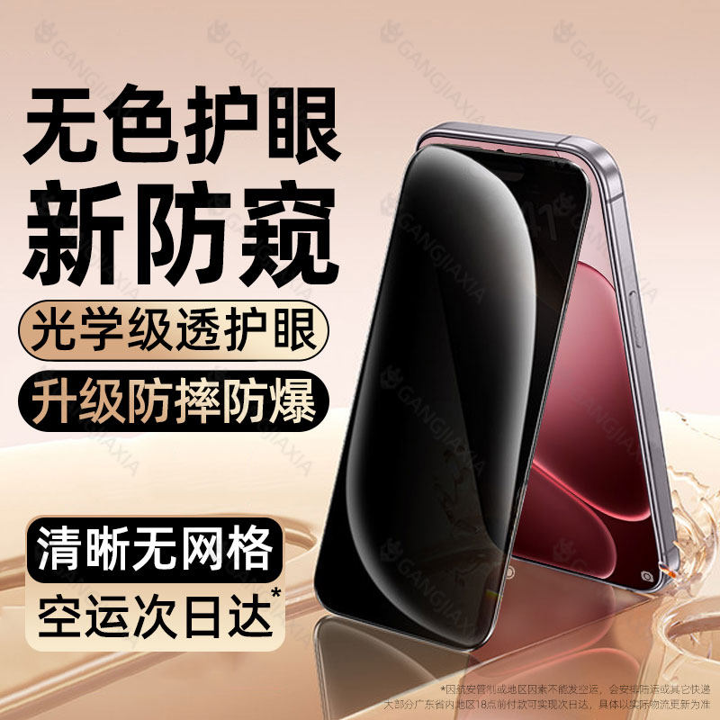 柠乐适用OPPOA6L防窥钢化膜A6Pro手机膜oppo新款GT