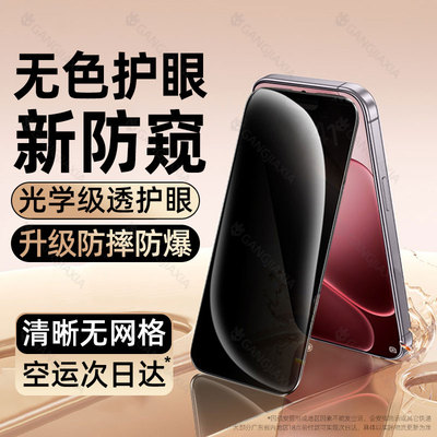 柠乐适用OPPOA6L防窥钢化膜