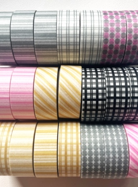 【现货】日本MT lab 见学自选色 灰色波点 斜纹 15mm5米和纸胶带